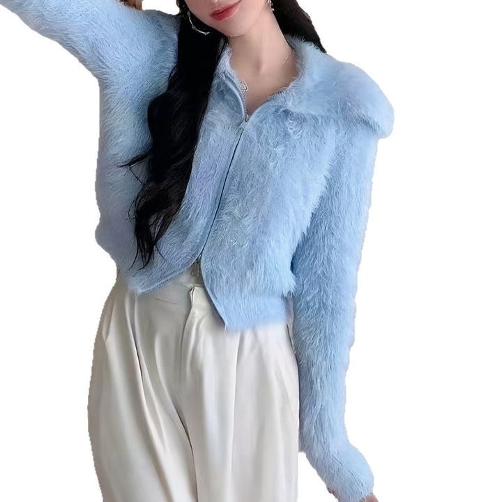 Damen Flauschige Kurzjacke Drune