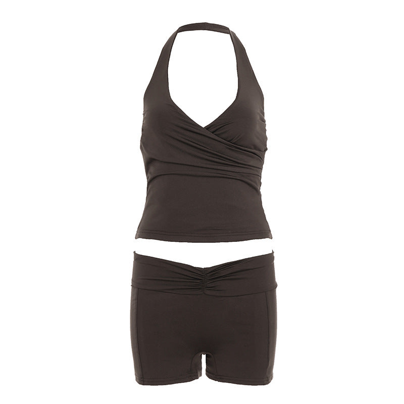 Damen sportliches Bikini-Set mit stylischem Schnitt und verstellbaren Trägern Drune