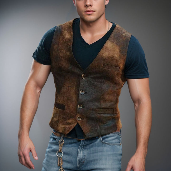 Herren stylische Weste mit akzenten und praktischen Taschen Drune