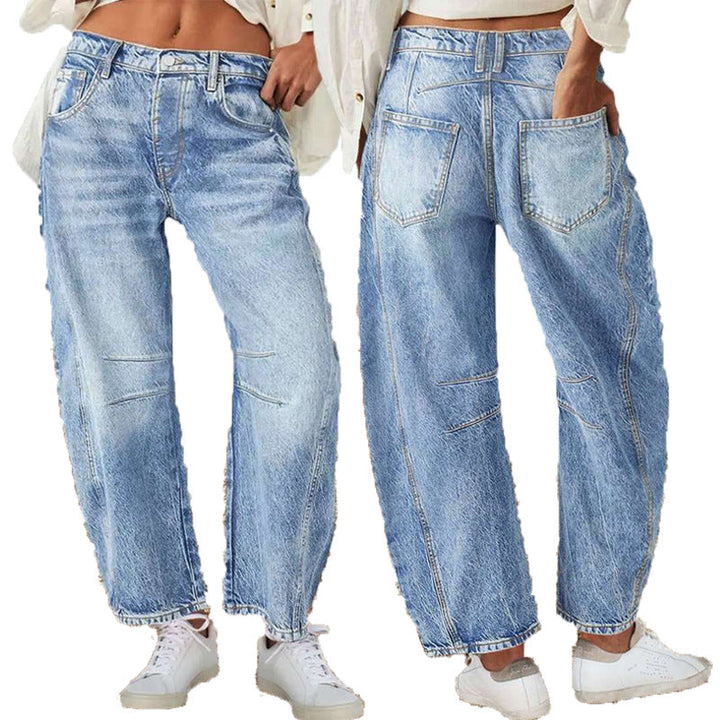 Damen Weite Jeans im lässigen Vintage-Stil mit hochwertigen Details Drune