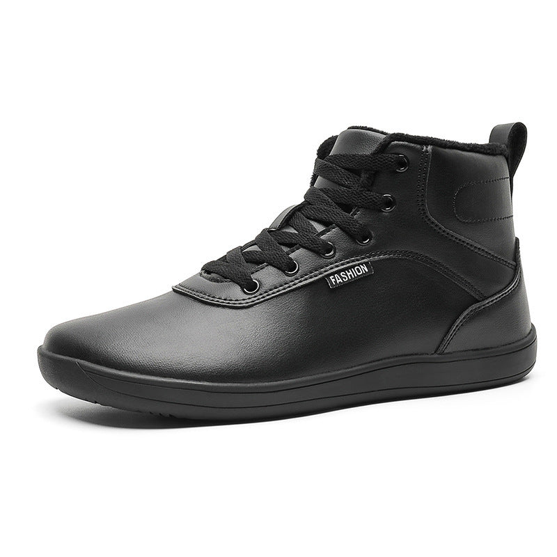 Herren nan knöchelhoher Freizeit-Sneaker mit warmem Plüschfutter, gepolsterter Innensohle und rutschfester Gummilaufsohle Drune