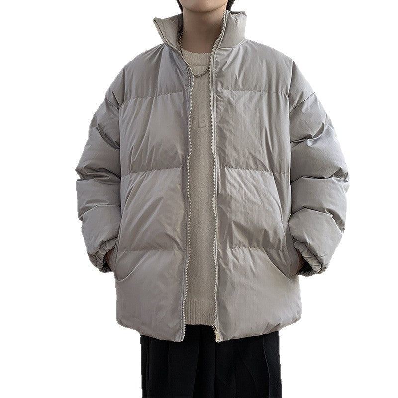 Unisex Oversize Steppjacke mit hohem Stehkragen und Thermofutter Drune