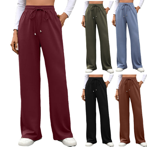 Damen Weite Baumwoll-Loungehose mit elastischem Bund Drune