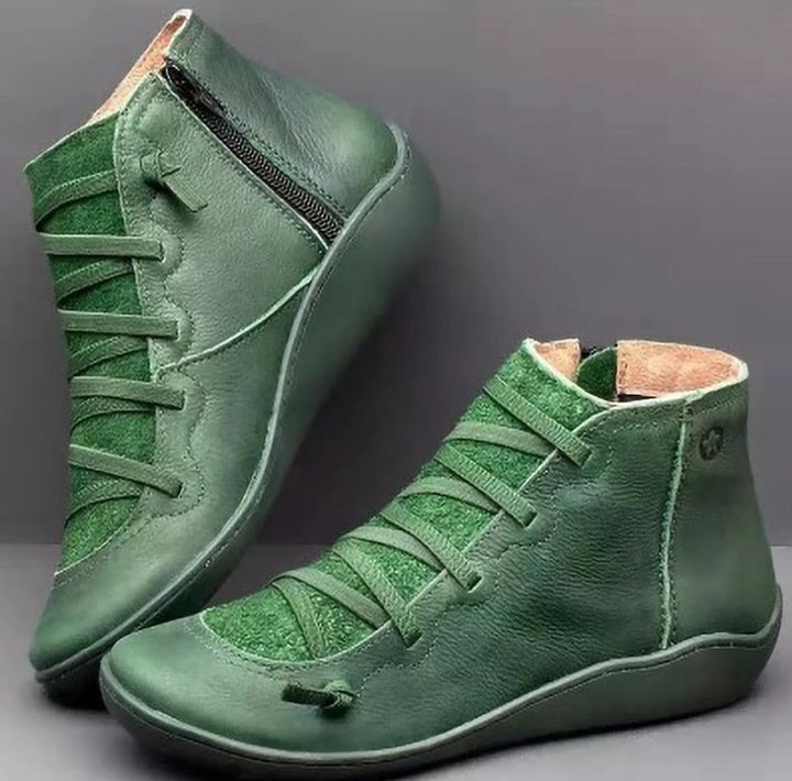 Damen modische High-Top Sneakers mit einzigartigem Schnür- und Reißverschluss-Design Drune