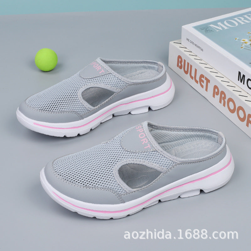 Damen nan atmungsaktive Netzgewebe-Slipper mit ergonomischem Komfortfußbett Drune