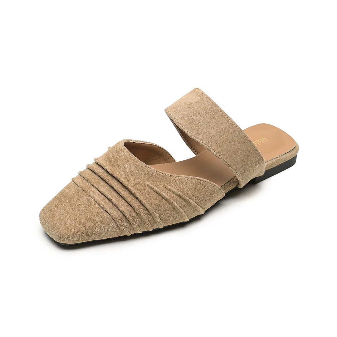 Damen Mokassin-Sandalen mit eleganten Riemen und stylischem Faltendesign Drune