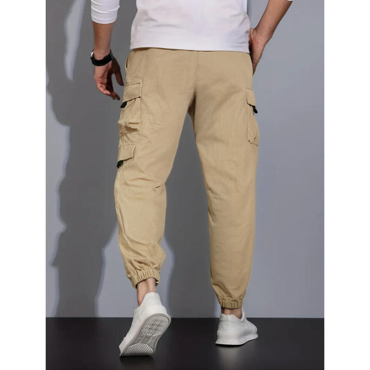 Herren Cord-Cargo-Jogginghose mit Tunnelzug und multifunktionalen Klapp- & Reißverschlusstaschen Drune