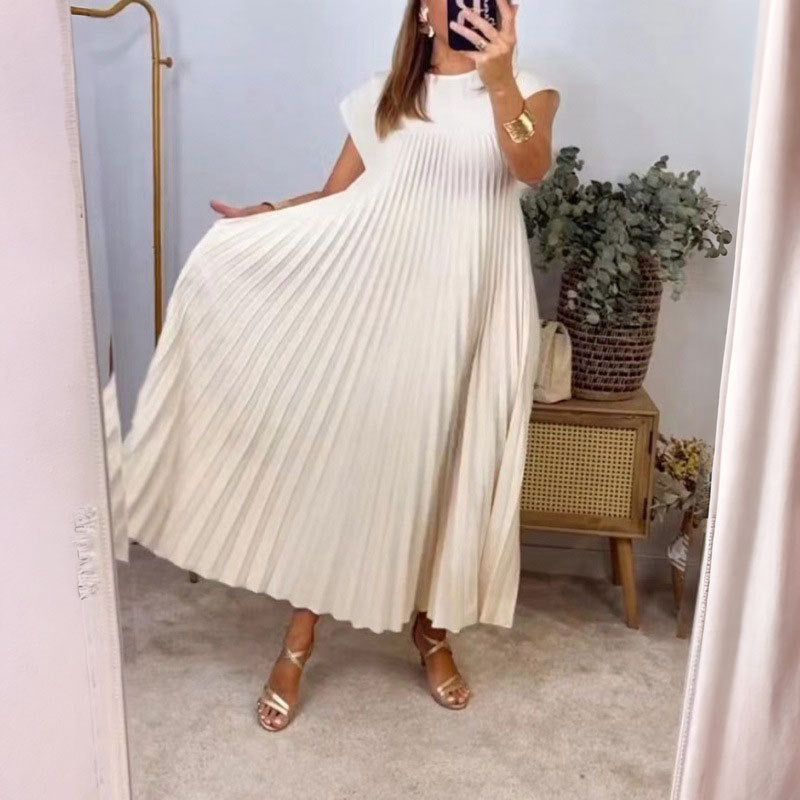 Damen Maxikleid mit knöpfbarem Dekolleté und seitlichem Schlitz Drune