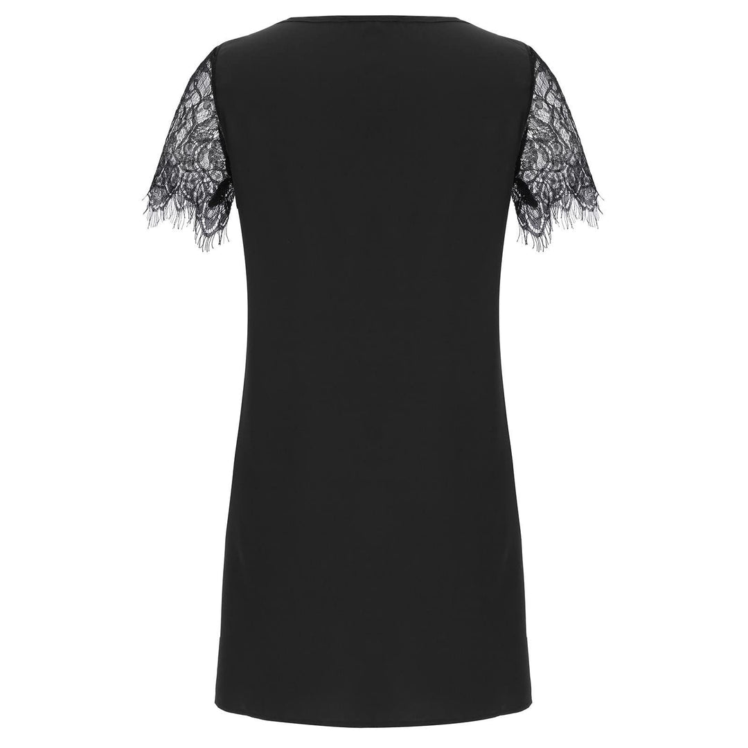 Damen Elegantes Spitzenärmelkleid Drune