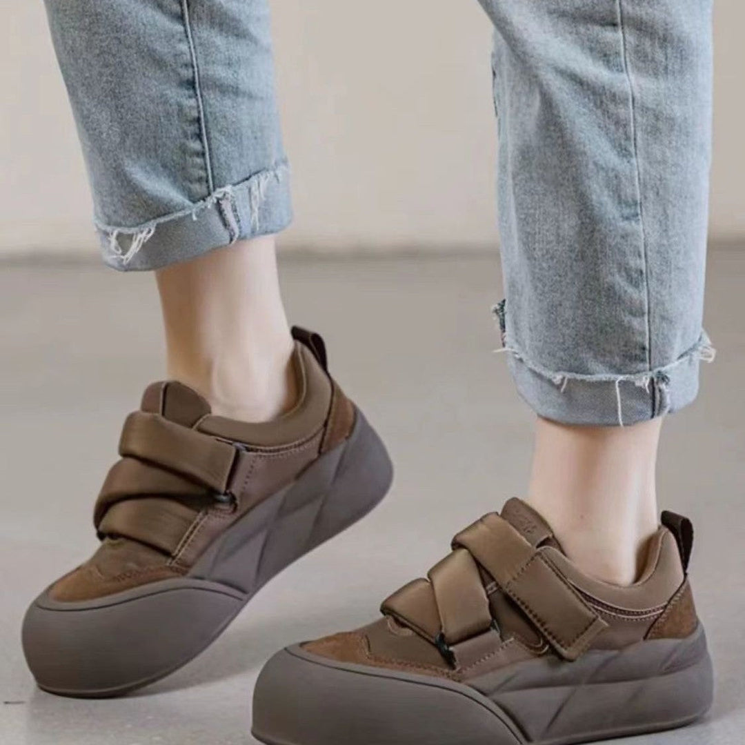 Damen Sneakers mit doppeltem Klettverschluss und modischem Design Drune