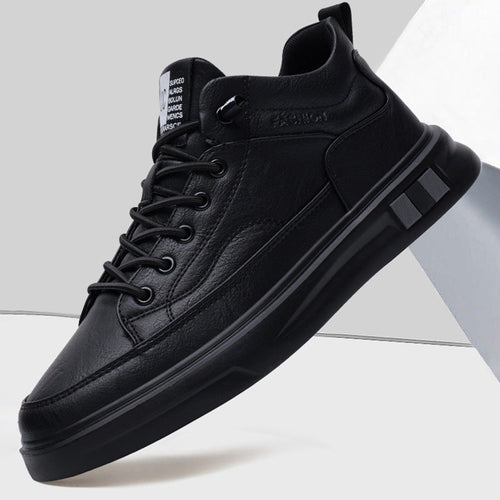 Damen Sportliche Ledersneaker mit atmungsaktiver Sohle Drune