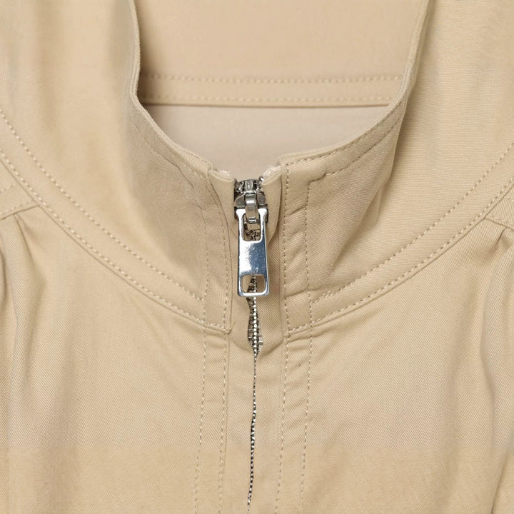 Damen Kurzjacke mit Stehkragen, gerafften Schultern und durchgehendem Reißverschluss Drune