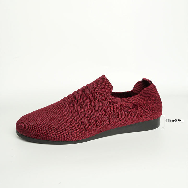 Herren nan atmungsaktiver Strick-Slip-On Sneaker mit elastischem Einstieg und gepolstertem Komfortfußbett Drune