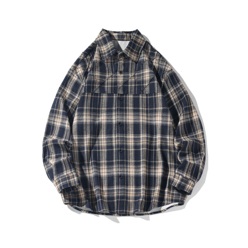 Damen Lässige Karomuster Overshirt Drune