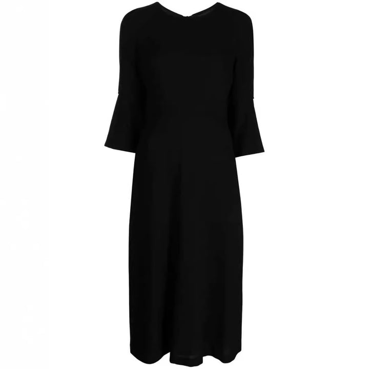 Damen Midikleid mit taillierter Silhouette und Trompetenärmeln Drune