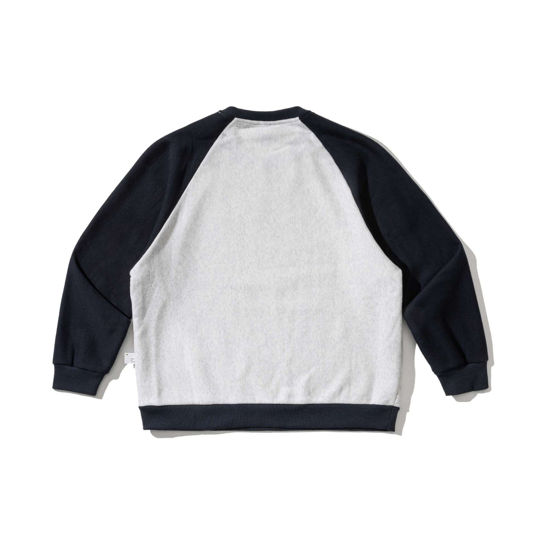 Herren Raglan-Sweatshirt mit gesticktem Logo und Kontrastärmeln aus leichtem Frottee Drune