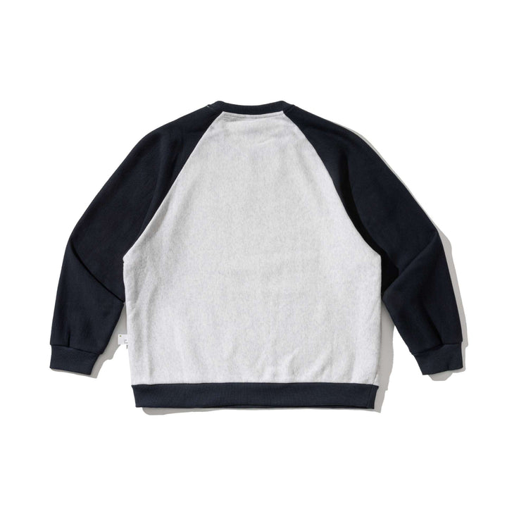 Herren Raglan-Sweatshirt mit gesticktem Logo und Kontrastärmeln aus leichtem Frottee Drune