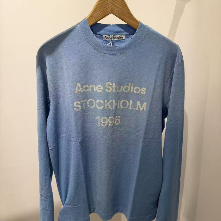 Herren Langarm-Shirt mit Logo‑Print und Rundhalsausschnitt Drune
