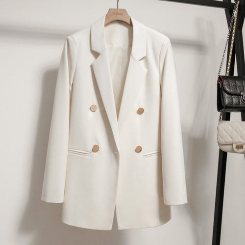 Damen Eleganter und modern geschnittener Blazer mit doppelter Knopfleiste Drune