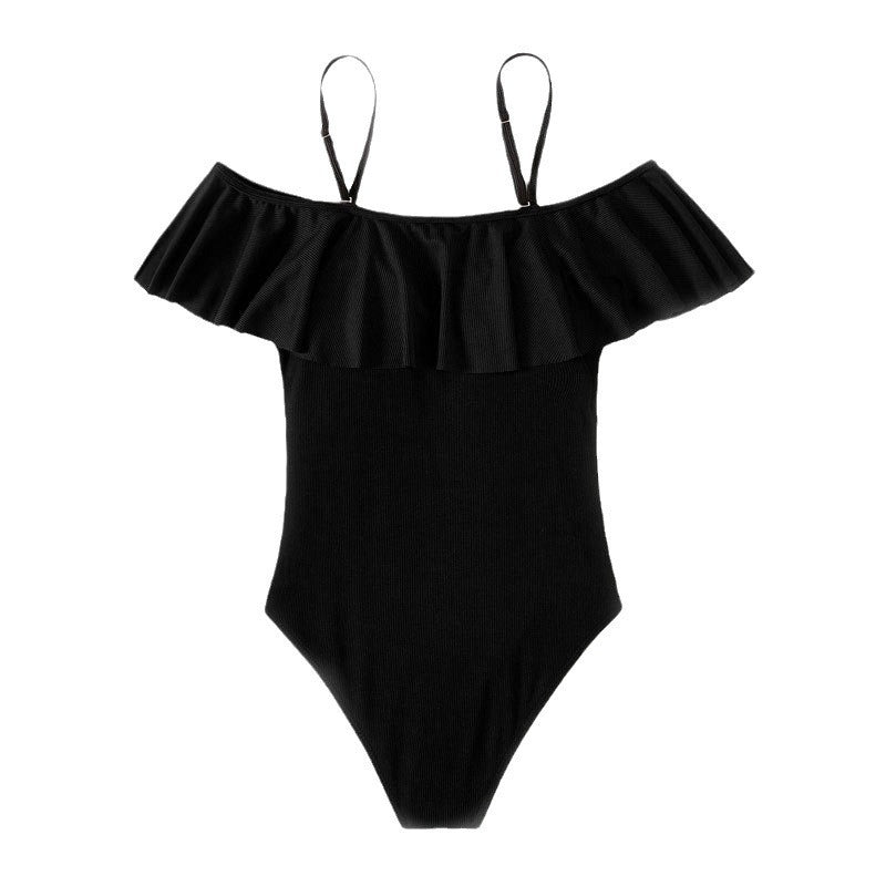 Damen Einteiler Badeanzug mit voluminösem Rüschendesign Drune
