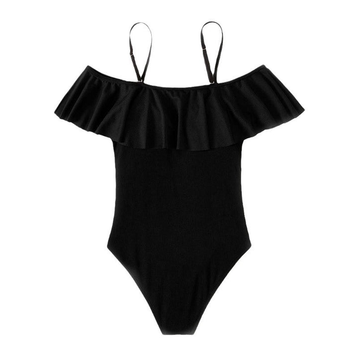 Damen Einteiler Badeanzug mit voluminösem Rüschendesign Drune