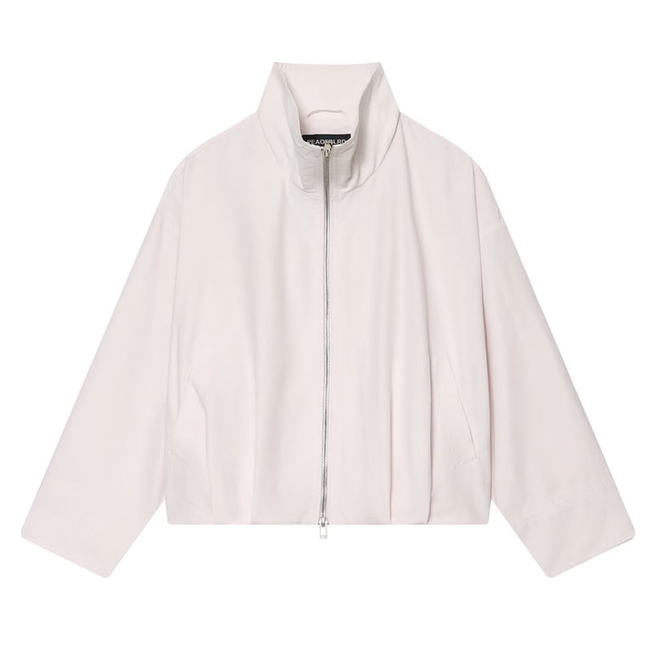 Damen Cropped Boxy-Jacke mit Funnelkragen, Zwei-Wege-Reißverschluss und aufgesetzten Eingrifftaschen Drune