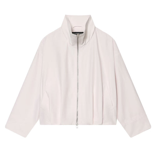 Damen Cropped Boxy-Jacke mit Funnelkragen, Zwei-Wege-Reißverschluss und aufgesetzten Eingrifftaschen Drune