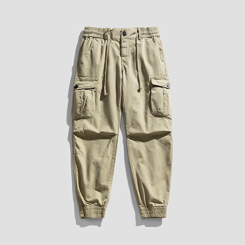 Herren Urbane Utility-Cargo-Jogger mit elastischem Komfortbund, Tunnelzug und Klapp‑Mehrfachtaschen Drune