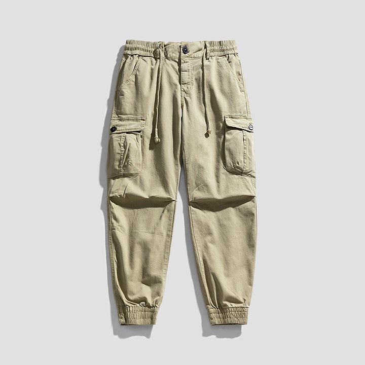 Herren Urbane Utility-Cargo-Jogger mit elastischem Komfortbund, Tunnelzug und Klapp‑Mehrfachtaschen Drune