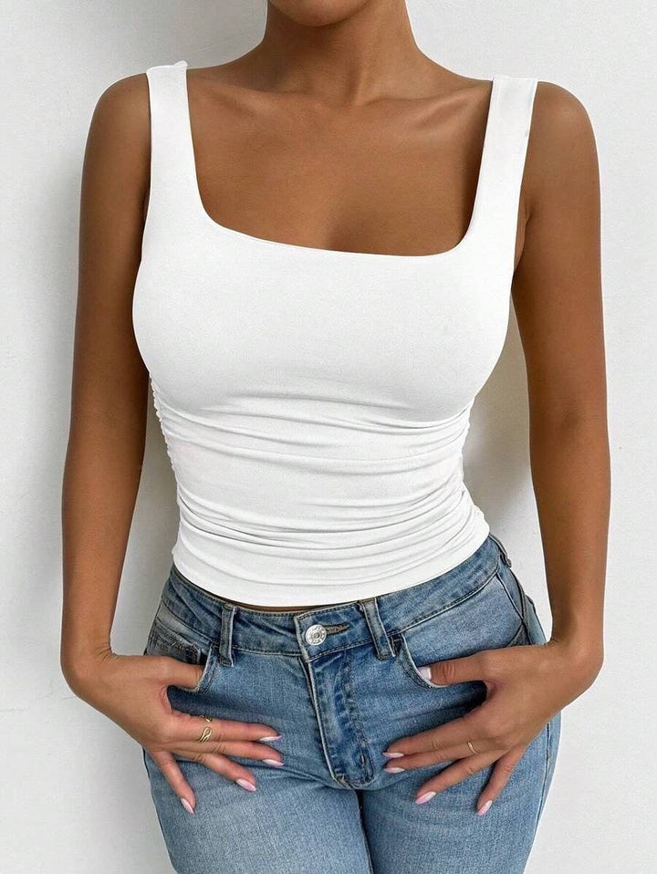 Damen Figurbetontes Top Drune