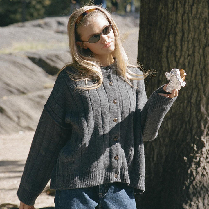 Damen lässige Strickjacke Drune