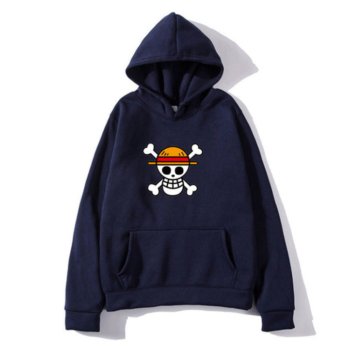 Damen Kapuzenpullover mit kreativem Piratenmotiv und bequemer Passform Drune