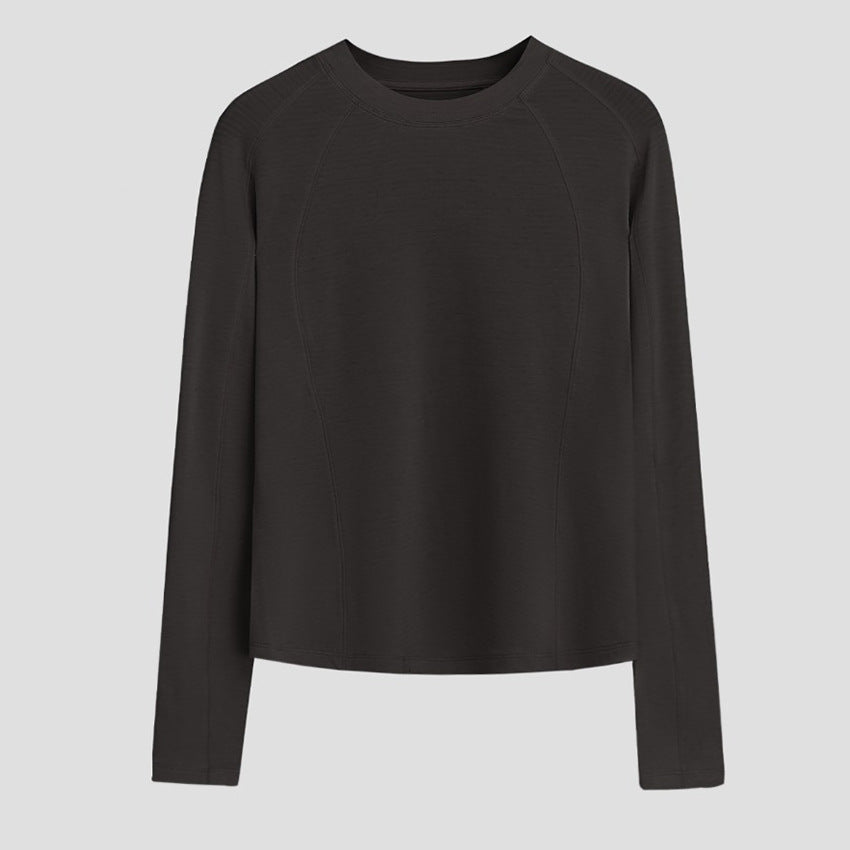 Damen Leichtes Longsleeve-Feinstrickshirt mit Raglanärmeln und Rundhalsausschnitt Drune