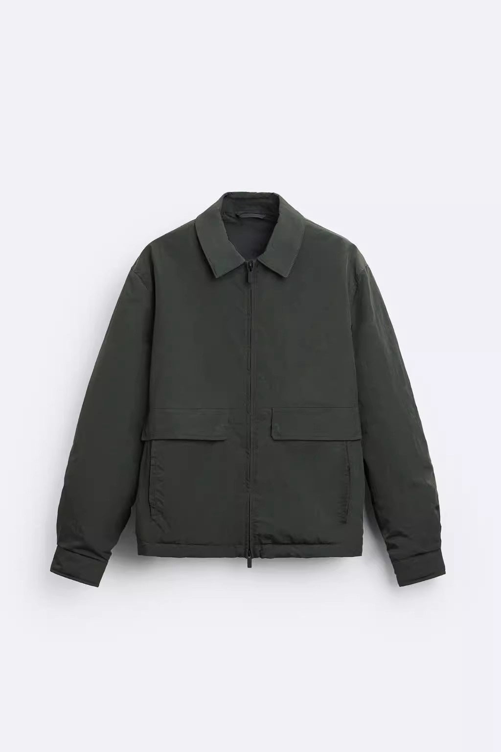 Herren Leichte Utility-Blousonjacke mit Hemdkragen und aufgesetzten Pattentaschen Drune
