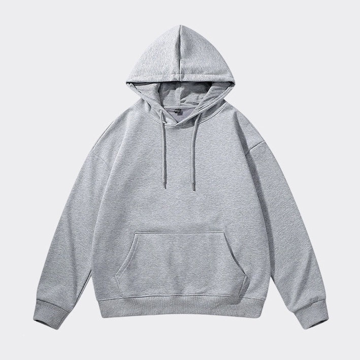 Unisex Oversize-Kapuzenpullover mit schwerem French-Terry, geripptem Saum & Kängurutasche Drune