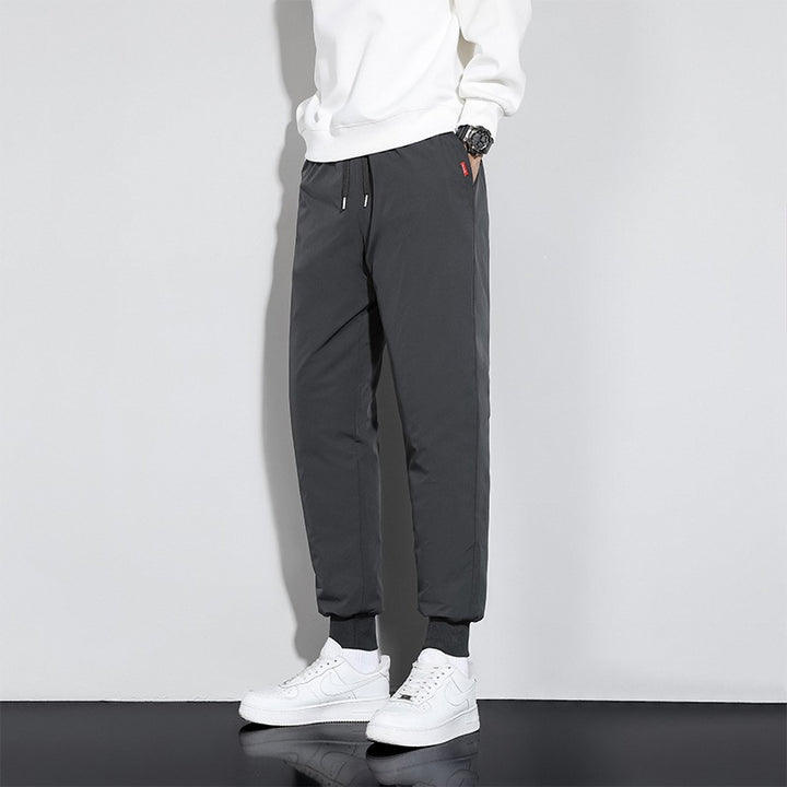 Herren Gerade geschnittene Jogginghose mit Tunnelzug, Seitentaschen & elastischem Bund Drune