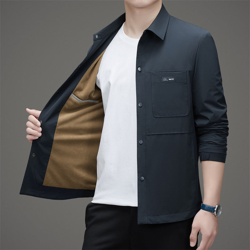 Herren leichte Utility-Jacke mit praktischen Taschen und funktionalem Design Drune