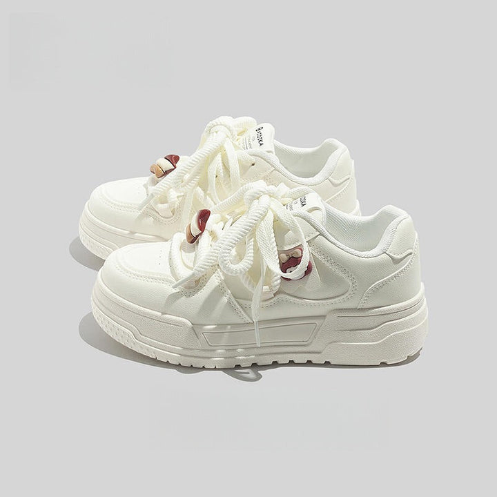 Damen Modische Sneakers mit einzigartigen Schnürdetails und verstärkter Sohle Drune