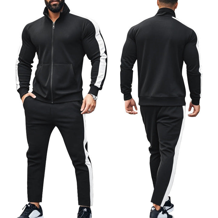 Herren Sportlicher Trainingsanzug mit modernem Stehkragen und praktischen Taschen Drune
