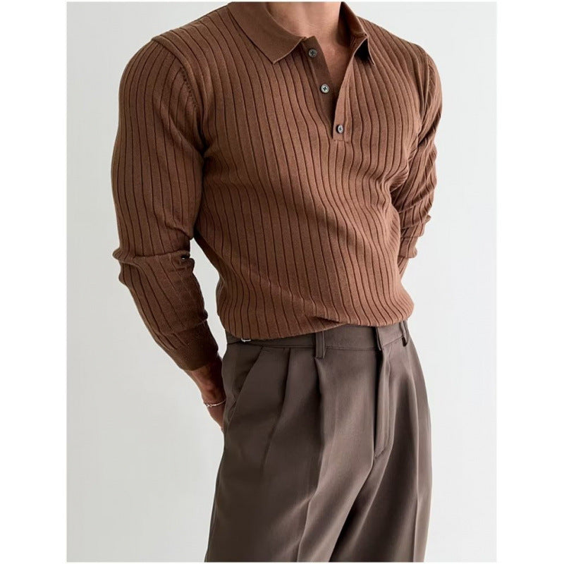 Herren Elegantes Feinstrick-Polohemd Drune