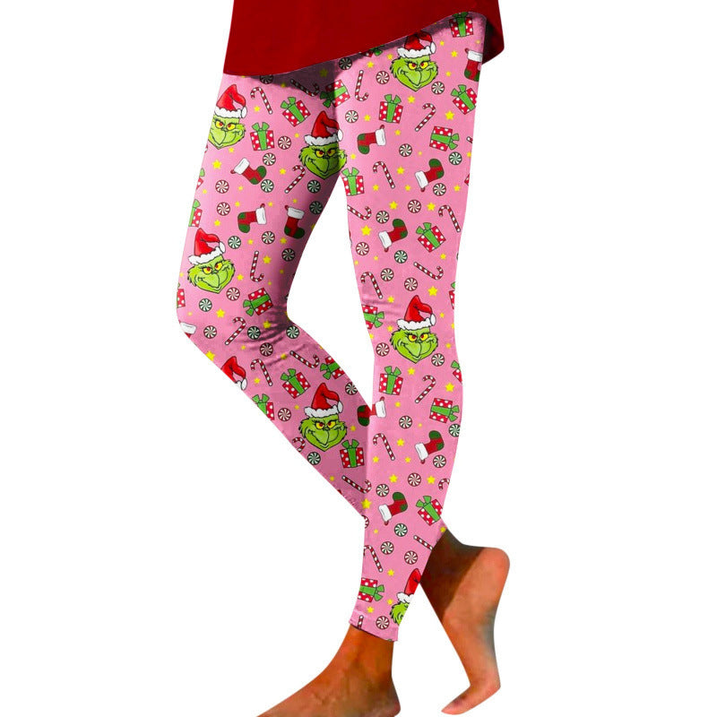 Damen Gemusterte Weihnachtsleggings Drune
