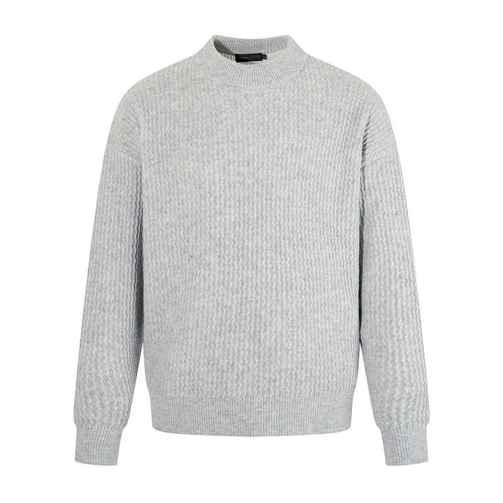 Herren Feinstrick-Pullover mit Strukturstrick und schmalem Stehkragen Drune