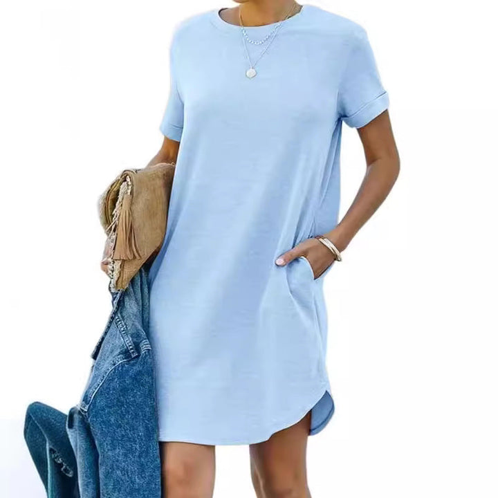 Damen Casual Kleid mit praktischen Taschen Drune