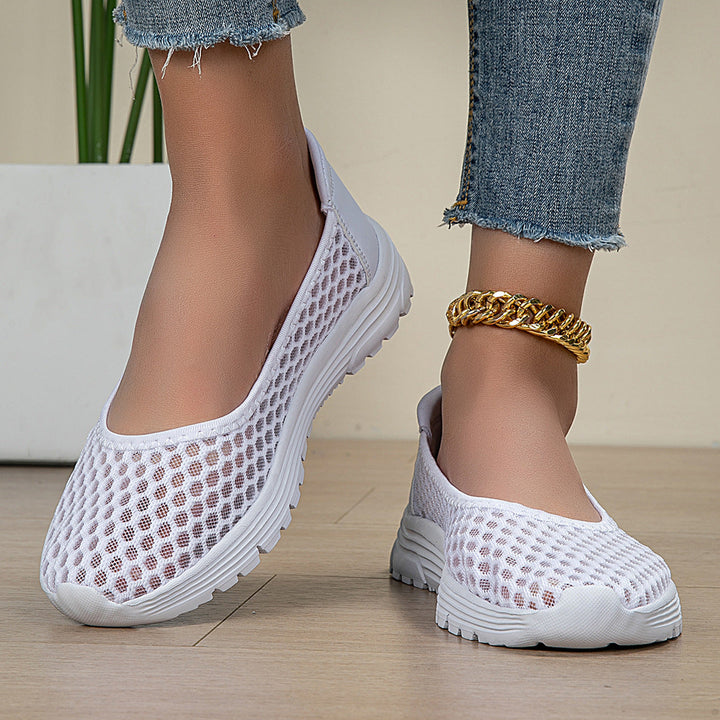 Damen Atmungsaktive Ballerinas mit rutschfester Sohle Drune