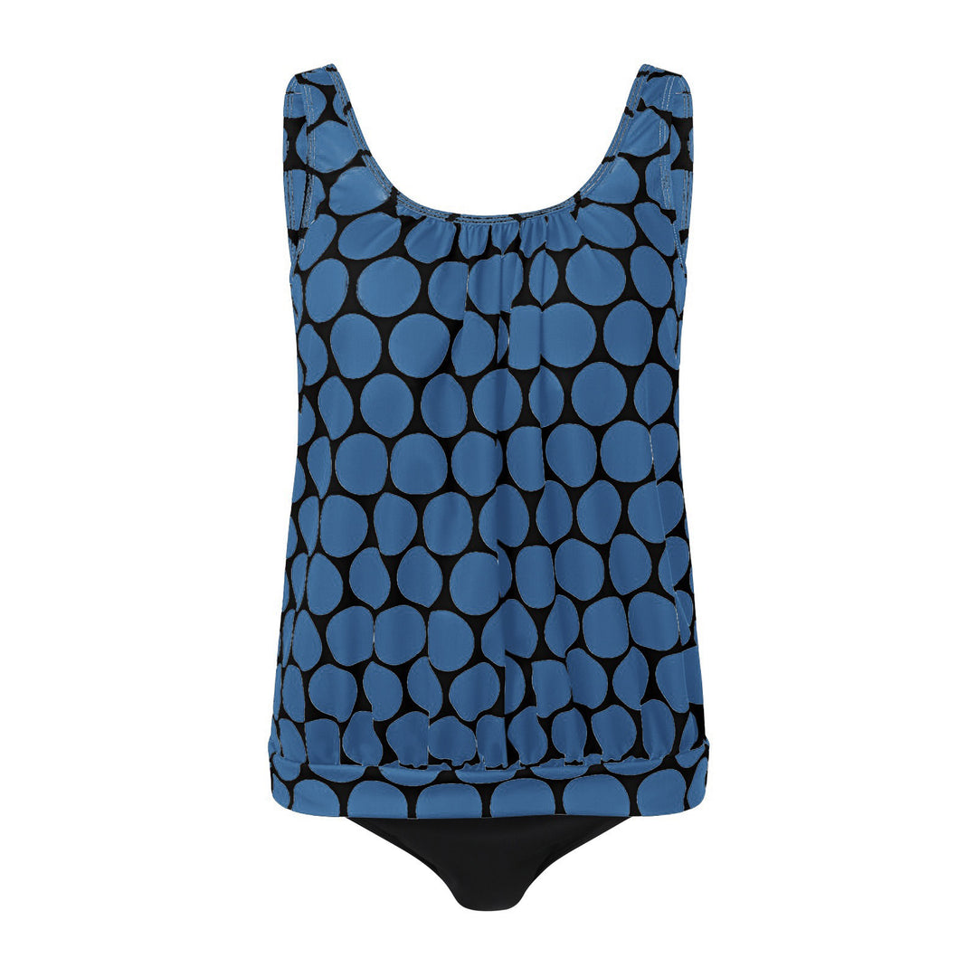 Damen lässiger Tankini mit hoher Taille und elegantem Schnitt Drune
