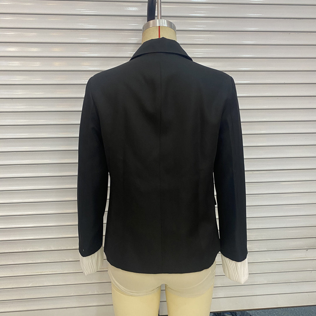 Damen nan taillierter Blazer mit Kordelzugdetail und plissierten Manschetten Drune