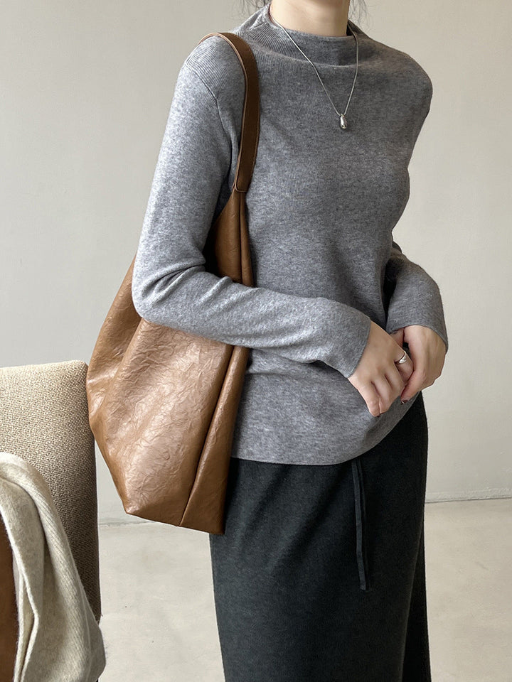 Drune Halbturtleneck gebürsteter Soft-Touch-Pullover