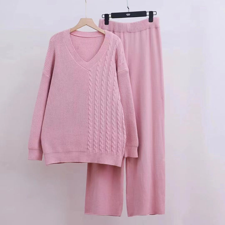 Damen Strickensemble mit feinem Zopfmuster und modernem Schnitt Drune
