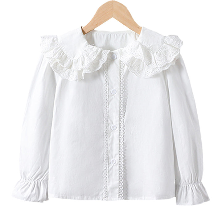 Damen Bluse mit Rüschendetails und romantischen Puffärmeln Drune