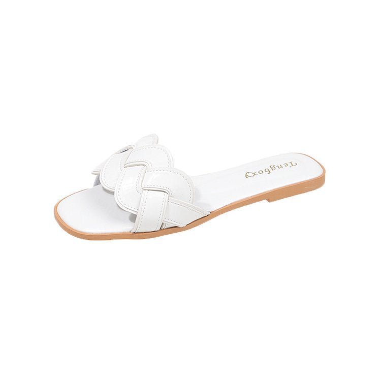 Damen trendige Riemensandalen mit geflochtenem Design und komfortablem Fußbett Drune